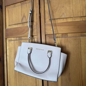 Michael Kors Cream Satchel Bag